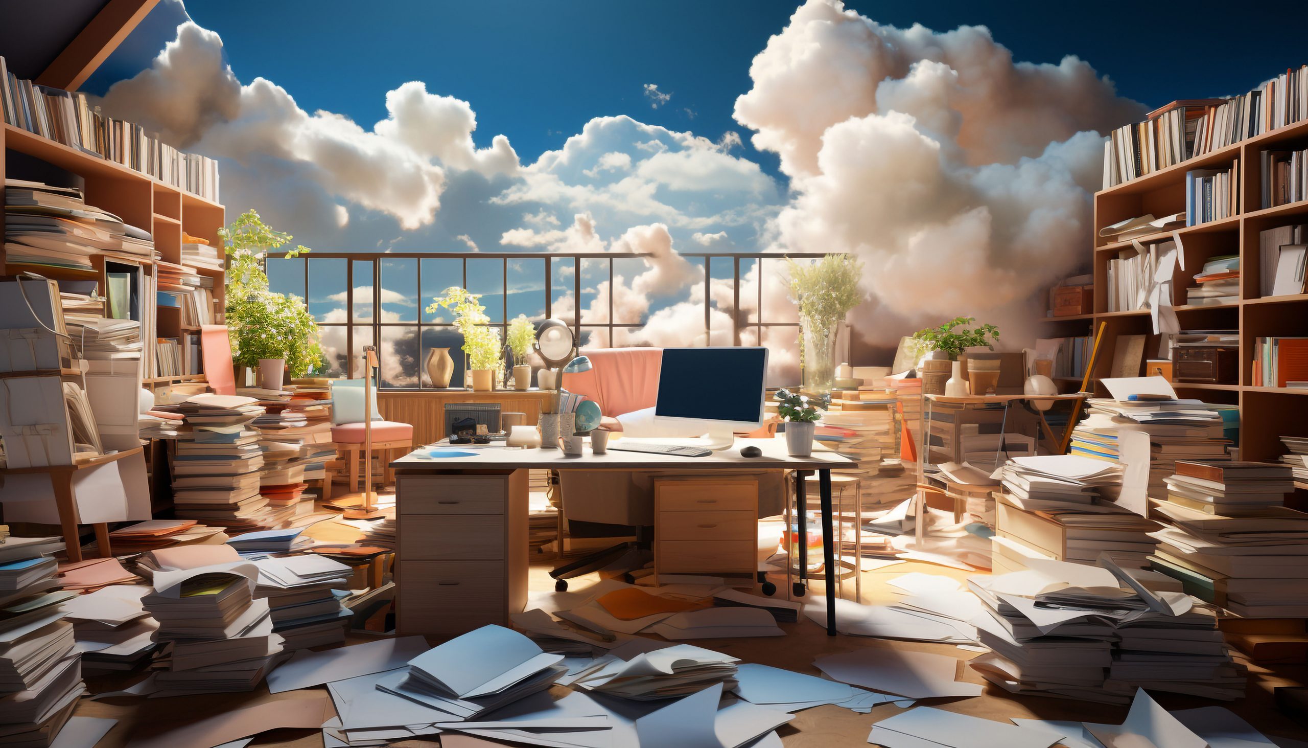 Ai generated image of workplace fragmentation