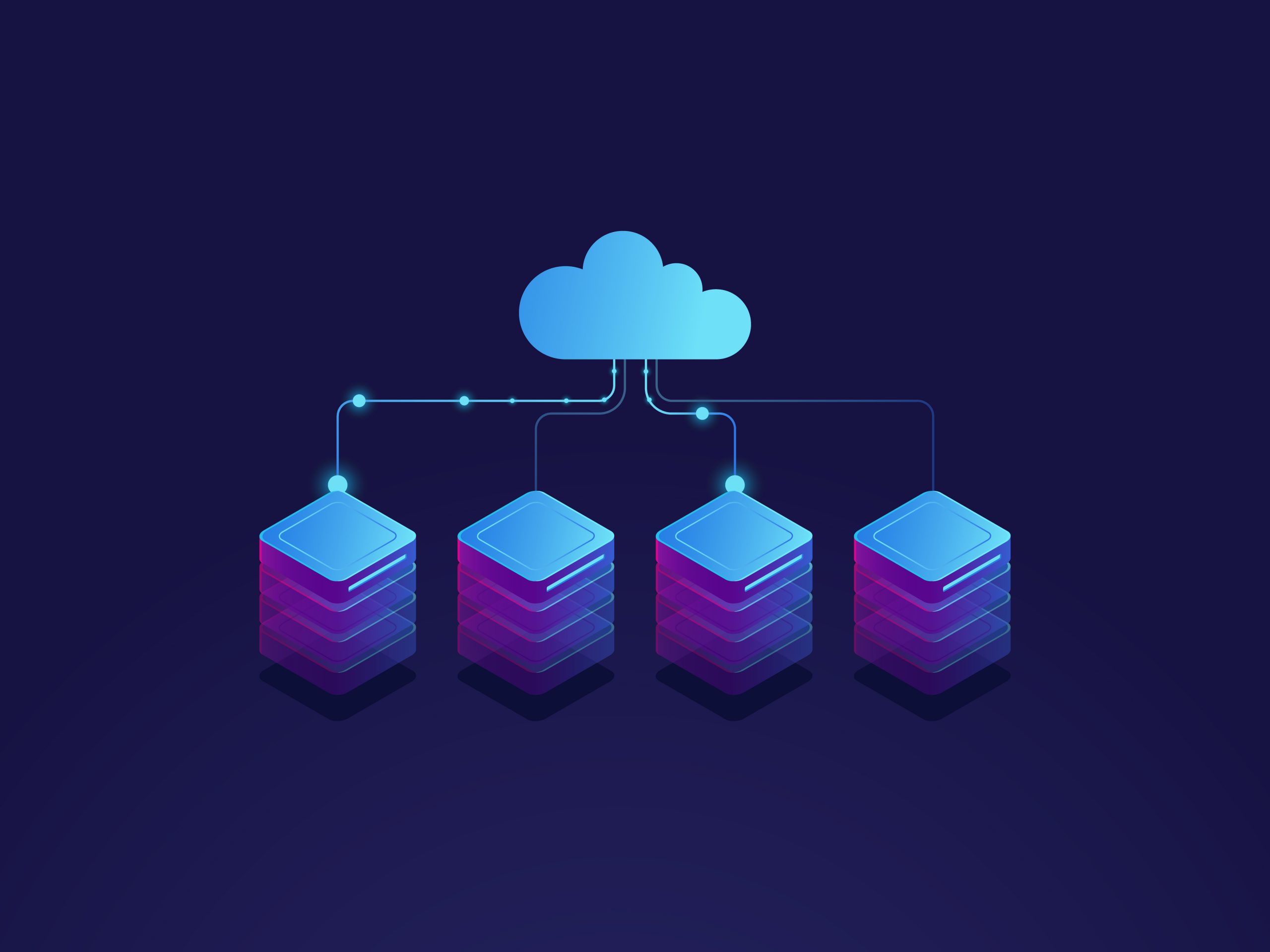 An image of a cloud with two branching paths, one representing multi-cloud and the other hybrid cloud, symbolizing different cloud strategies.
