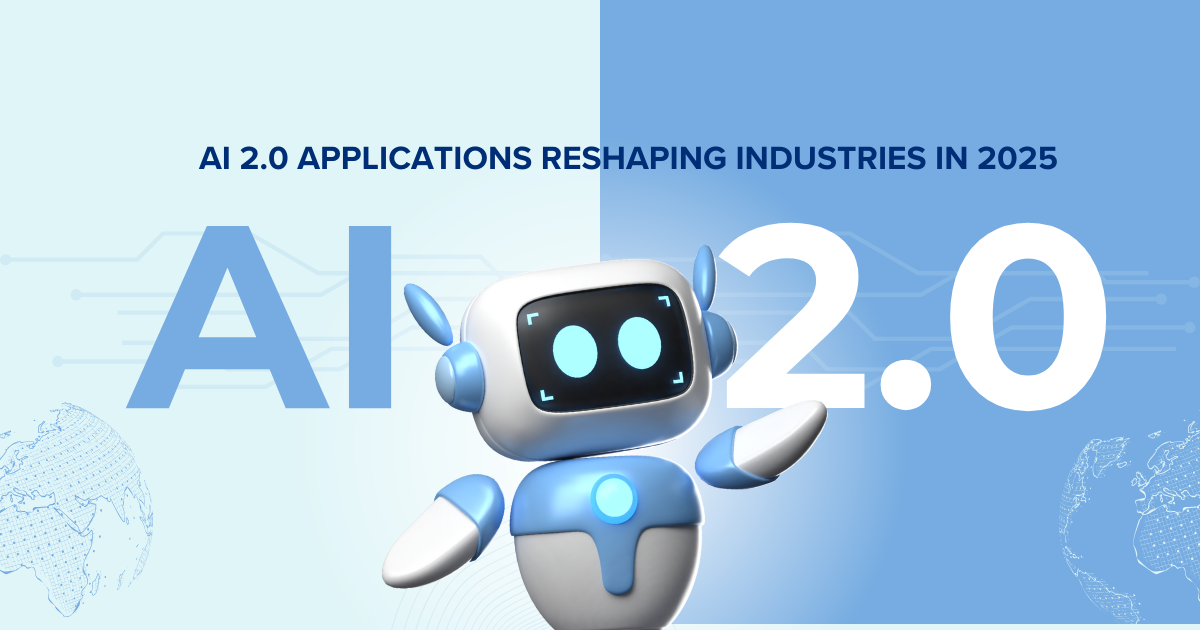 AI 2.0 technology analyzing data on digital interface, showcasing automation and personalized enterprise solutions in 2025
